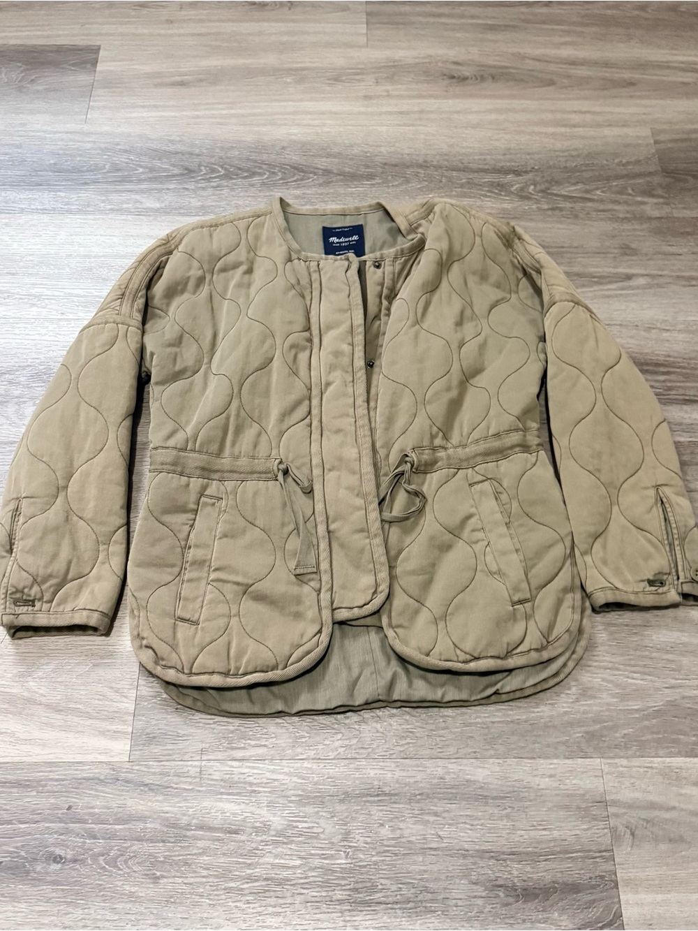 Madewell Quilted Utility Jacket - Olive/Tan